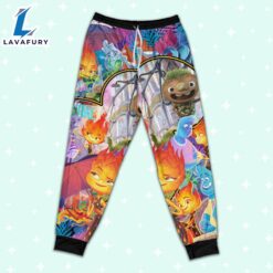 Disney Pixar Elemental Ember and Wade Umbrella Tropical Summer Pajamas Set - Movie Cartoon Holiday Pajamas