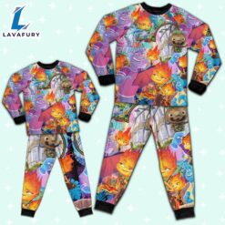 Disney Pixar Elemental Ember and Wade Umbrella Tropical Summer Pajamas Set - Movie Cartoon Holiday Pajamas