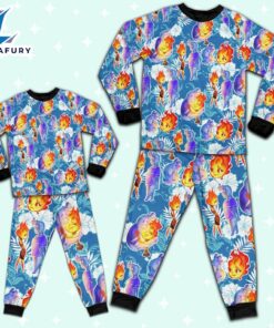 Disney Pixar Elemental Summer Beach Tropical Blue Style Pajamas Set - Movie Cartoon Holiday Pajamas