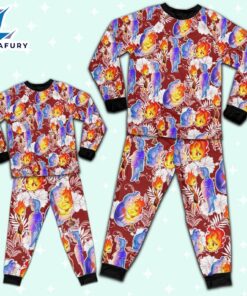 Disney Pixar Elemental Summer Beach Tropical Red Pajamas Set - Movie Cartoon Holiday Pajamas