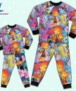 Disney Pixar Elemental Tropical Summer Pajamas Set - Movie Cartoon Holiday Pajamas