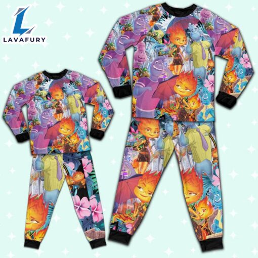 Disney Pixar Elemental Tropical Summer Pajamas Set – Movie Cartoon Holiday Pajamas