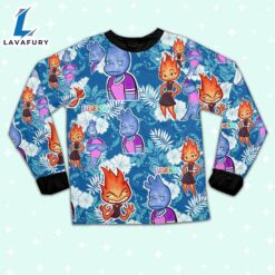 Disney Pixar Elemental Wade and Ember Emotion Blue Pajamas Set - Movie Cartoon Holiday Pajamas