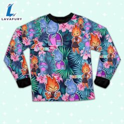 Disney Pixar Elemental Wade and Ember Emotion Tropical Summer Pajamas Set - Movie Cartoon Holiday Pajamas