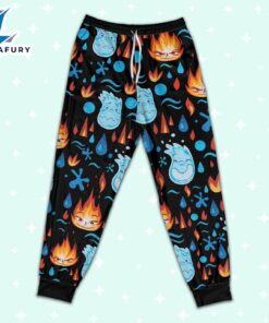 Disney Pixar Seamless Elemental Ember and Wade Pajamas Set - Movie Cartoon Holiday Pajamas