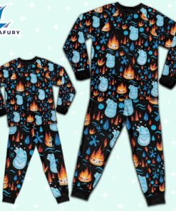 Disney Pixar Seamless Elemental Ember and Wade Pajamas Set - Movie Cartoon Holiday Pajamas