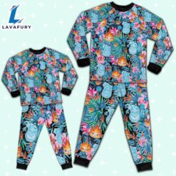 Disney Pixar Seamless Elemental Ember and Wade Summer Tropical Pajamas Set - Movie Cartoon Holiday Pajamas