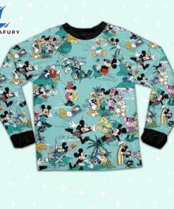 Disney Retro Mickey Friends Summer Pajamas Set - Movie Cartoon Holiday Pajamas