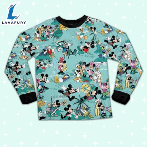 Disney Retro Mickey Friends Summer Pajamas Set – Movie Cartoon Holiday Pajamas