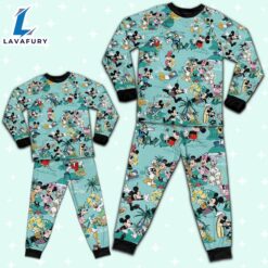 Disney Retro Mickey Friends Summer Pajamas Set - Movie Cartoon Holiday Pajamas