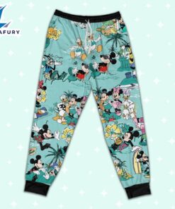 Disney Retro Mickey Friends Summer Pajamas Set - Movie Cartoon Holiday Pajamas