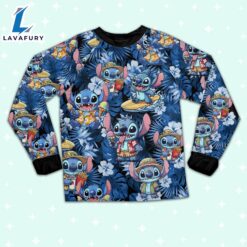 Disney Stitch Funny Summer Vacation Pajamas Set - Movie Cartoon Holiday Pajamas