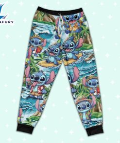 Disney Stitch Summer Tropical Aloha Pajamas Set - Movie Cartoon Holiday Pajamas