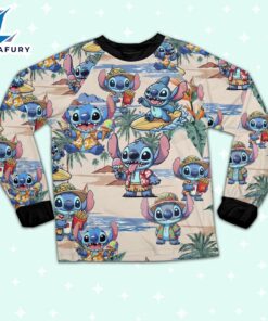 Disney Stitch Summer Vacation Pajamas Set - Movie Cartoon Holiday Pajamas