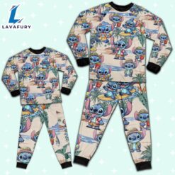 Disney Stitch Summer Vacation Pajamas Set - Movie Cartoon Holiday Pajamas