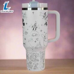 Disney Themed Engraving 40 Oz Tumbler With Handle