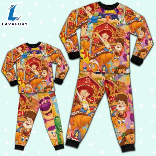 Disney Toy Story 25th Aniversary Cool Artwork Pajamas Set – Movie Cartoon Holiday Pajamas