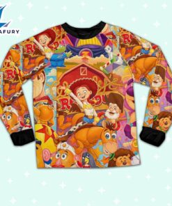 Disney Toy Story 25th Aniversary Cool Artwork Pajamas Set - Movie Cartoon Holiday Pajamas