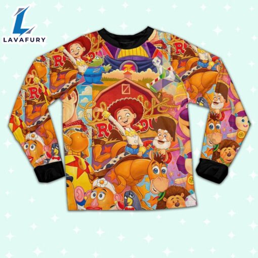 Disney Toy Story 25th Aniversary Cool Artwork Pajamas Set – Movie Cartoon Holiday Pajamas