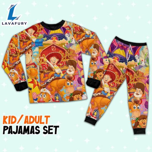 Disney Toy Story 25th Aniversary Cool Artwork Pajamas Set – Movie Cartoon Holiday Pajamas