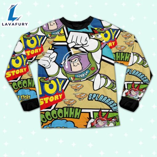 Disney Toy Story Buzz Lightyear Action Comic Pajamas Set – Family Disneyland Matching Pajamas Set