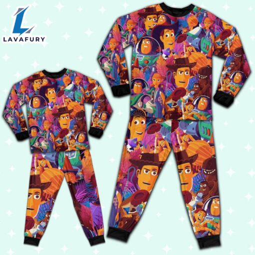 Disney Toy Story Colorful Summer Tropical Pajamas Set – Movie Cartoon Holiday Pajamas