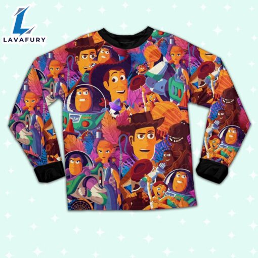 Disney Toy Story Colorful Summer Tropical Pajamas Set – Movie Cartoon Holiday Pajamas