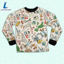 Disney Toy Story Seamless Cool Artwork Pajamas Set - Movie Cartoon Holiday Pajamas