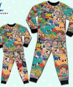 Disney Toy Story Seamless Tropical Style Pajamas Set - Movie Cartoon Holiday Pajamas