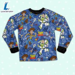 Disney Toy Story Summer Tropical Blue Pajamas Set - Movie Cartoon Holiday Pajamas