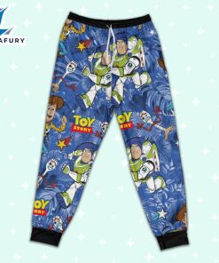 Disney Toy Story Summer Tropical Blue Pajamas Set - Movie Cartoon Holiday Pajamas