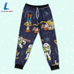 Disney Toy Story Woody and Buzz Lightyear Dark Blue Pajamas Set - Movie Cartoon Holiday Pajamas