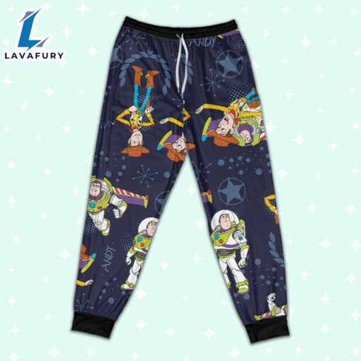 Disney Toy Story Woody and Buzz Lightyear Dark Blue Pajamas Set – Movie Cartoon Holiday Pajamas