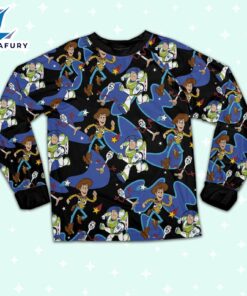 Disney Toy Story Woody Buzz Lightyear Forky Awesome Pajamas Set - Movie Cartoon Holiday Pajamas