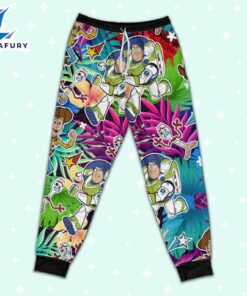 Disney Toy Story Woody Buzz Lightyear Forky Summer Tropical Awesome Pajamas Set - Movie Cartoon Holiday Pajamas