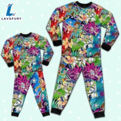 Disney Toy Story Woody Buzz Lightyear Forky Summer Tropical Awesome Pajamas Set - Movie Cartoon Holiday Pajamas