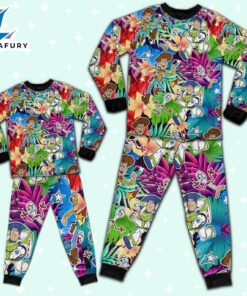 Disney Toy Story Woody Buzz Lightyear Forky Summer Tropical Awesome Pajamas Set - Movie Cartoon Holiday Pajamas