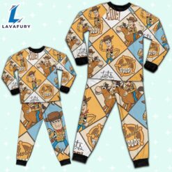 Disney Toy Story Woody Sherif Argyle Let's Ride Pajamas Set - Movie Cartoon Holiday Pajamas