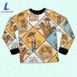 Disney Toy Story Woody Sherif Argyle Let's Ride Pajamas Set - Movie Cartoon Holiday Pajamas