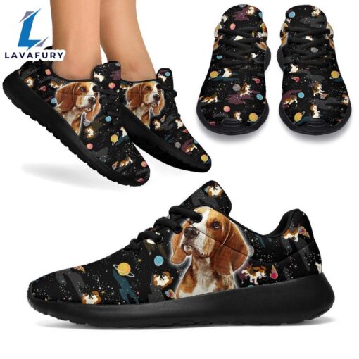 Dog Beagle Sneakers Sporty Shoes Funny