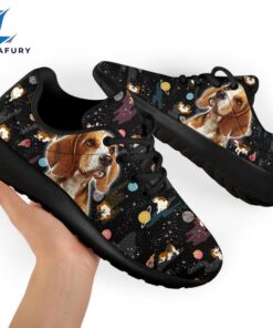 Dog Beagle Sneakers Sporty Shoes Funny