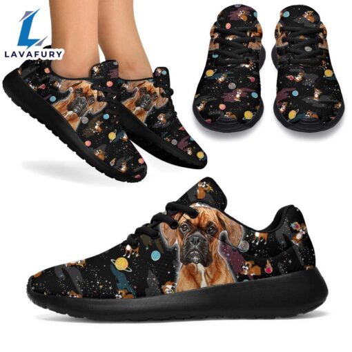 Dog Boxer Sneakers Sporty Shoes Funny