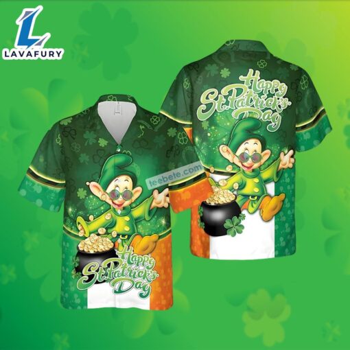 Dopey Dwarf Shamrock St Patrick Green Novelty Hawaiian Shirts 2025