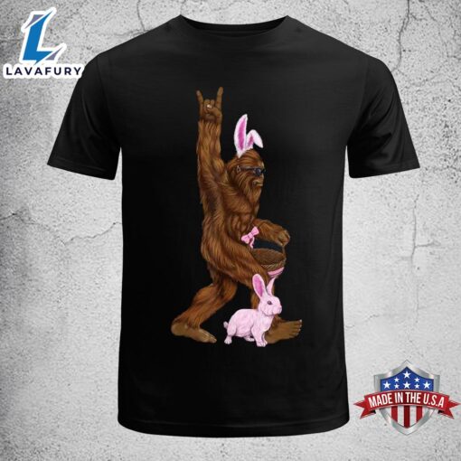 Easter Bigfoot Bunny In A Basket Is Funny For Sunday Funny Easter Shirt