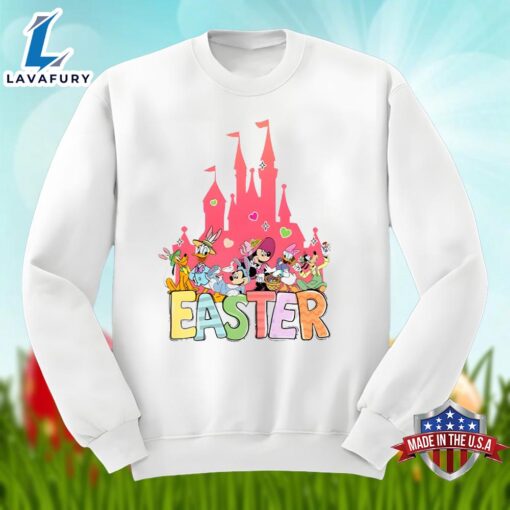 Easter Disney Castle With Mickey And Friends Unisex Shirt