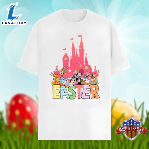 Easter Disney Castle With Mickey And Friends Unisex Shirt