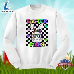 Easter Vibes With Bunny Glasses Unisex Shirt