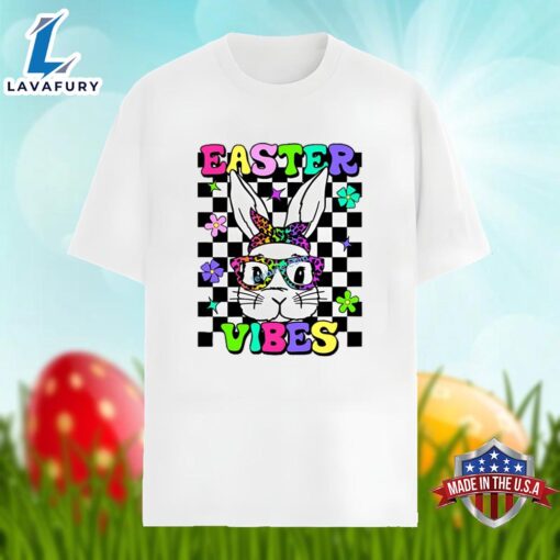 Easter Vibes With Bunny Glasses Unisex Shirt