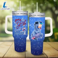 Eeyore Printed Tumbler With Handle And Straw Lid