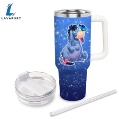 Eeyore Printed Tumbler With Handle And Straw Lid